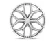 Niche Vice SUV Gloss Silver Brushed 6-Lug Wheel; 24x10; 30mm Offset (21-24 F-150)