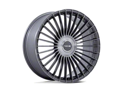 Niche Serene Gloss Titanium Brushed 5-Lug Wheel; 22x9; 38mm Offset (22-26 Maverick)