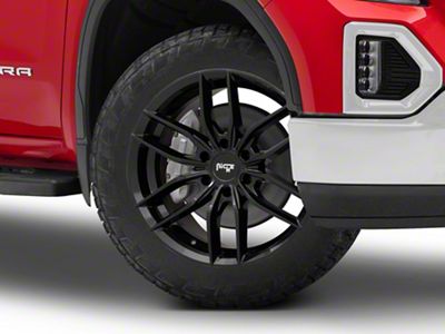 Niche Vosso Gloss Black 6-Lug Wheel; 22x9.5; 30mm Offset (19-25 Sierra 1500)