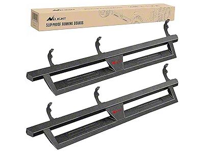 Nilight Nerf Side Step Bars; Black (15-22 Canyon Crew Cab)