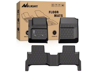 TPE Front and Rear Floor Liners; Black (15-22 Colorado Crew Cab)