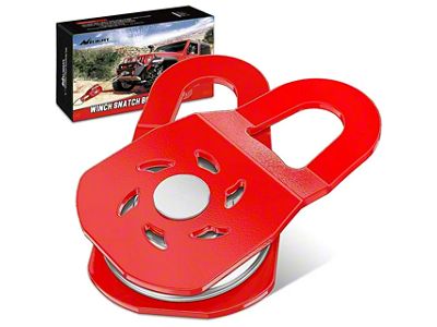 Nilight 10-Ton Winch Snatch Block; Red