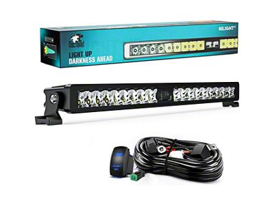 Nilight 22-Inch 5D Pro Night Vision Dual Row 19-LED Light Bar; Spot Beam (Universal; Some Adaptation May Be Required)
