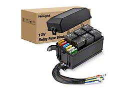 Nilight Bosch Style 12V-6 Slots 40Amp Relay Fuse Box (Universal; Some Adaptation May Be Required)