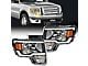 Nilight LED DRL Headlights with Amber Reflector; Black Housing; Clear Lens (09-14 F-150 w/ Factory Halogen Headlights)