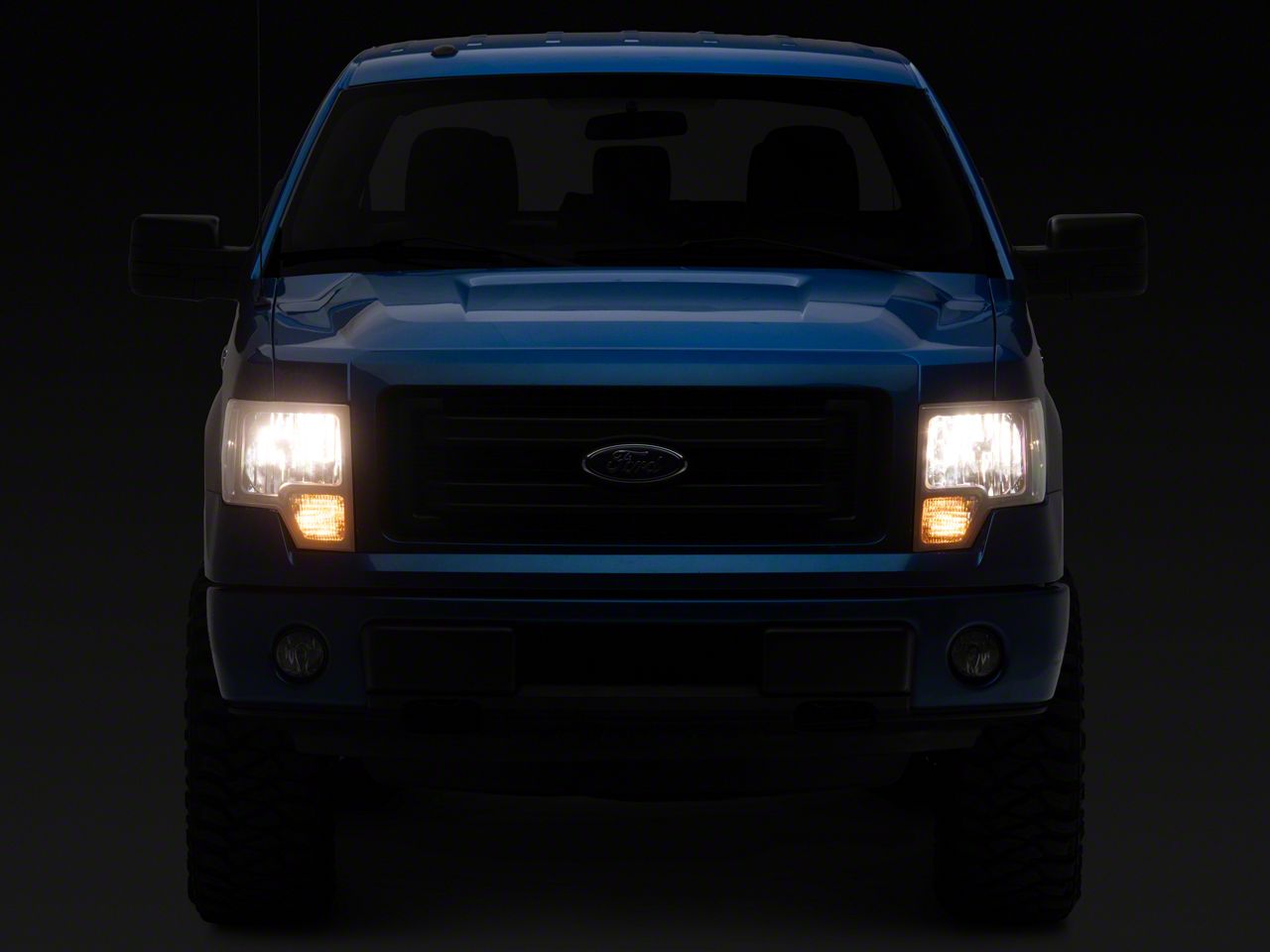 Lightning Style Headlight & Corner Light Kit For Ford F-150 F-250 1997-2004 – Clear Lens, Halogen, 4-Piece Set