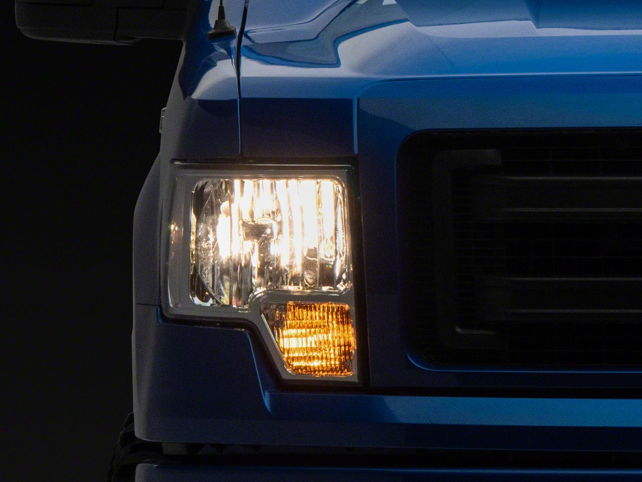 Nilight OE Style Headlights with Clear Corners; Chrome Housing; Clear Lens (09-14 F-150 w/ Factory Halogen Headlights)
