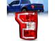 Nilight OE Style Tail Light; Chrome Housing; Red Lens; Driver Side (18-20 F-150 w/ Factory Halogen Non-BLIS Tail Lights)