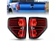 Nilight OE Style Tail Lights; Black Housing; Red Lens (09-14 F-150 Styleside)