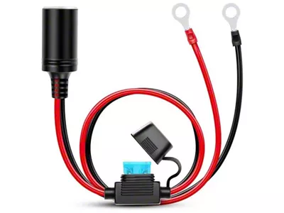 3FT Female Cigarette Lighter Outlet with Eyelet Terminal Fuse Holder