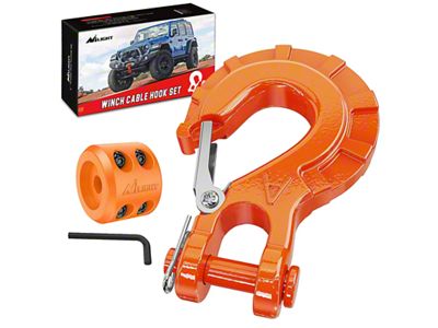 Nilight Forged Steel Winch Hook; Orange