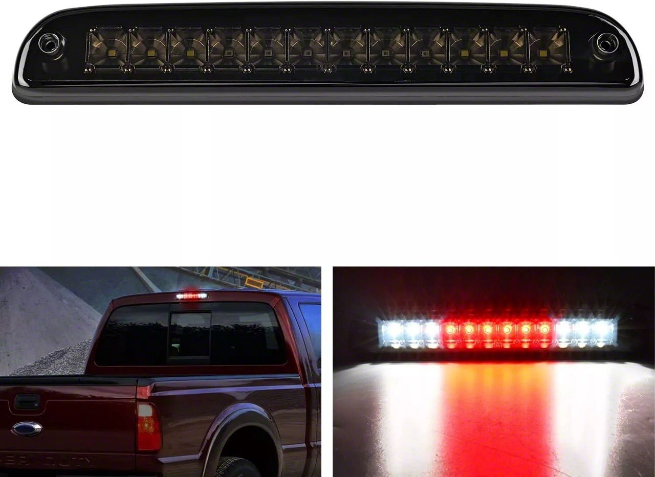 thumbnail interactive-video image 1 of SCITOO LED 3rd Brake Light – For Ford F250 F350 Super Duty 1999-2016, Black Housing, Clear Lens 1 of 4