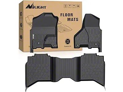TPE Front and Rear Floor Liners; Black (12-18 RAM 1500 Crew Cab)
