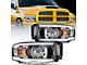Nilight LED DRL Headlights with Clear Reflectors; Black Housing; Clear Lens (03-05 RAM 2500)