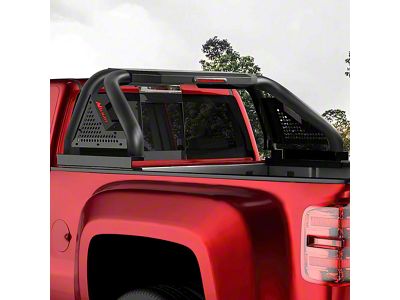 Nilight Truck Bed Chase Rack Roll Bar Cargo Carrier Basket; Chrome (03-24 RAM 2500 w/o RAM Box)