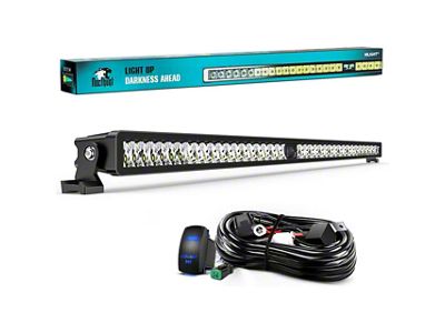 Nilight 42-Inch 5D Pro Night Vision Dual Row 39-LED Light Bar; Spot Beam (Universal; Some Adaptation May Be Required)