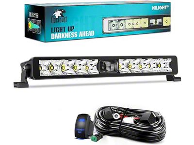 Nilight 14-Inch 5D Pro Night Vision Dual Row 11-LED Light Bar; Spot Beam (Universal; Some Adaptation May Be Required)