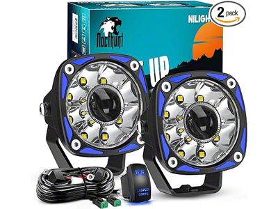 Nilight 3-Inch Round 5D Pro Night Vision LED Lights (Universal; Some Adaptation May Be Required)