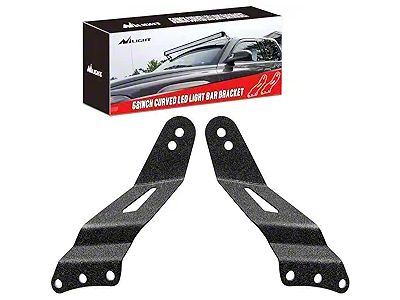 52-Inch Curved LED Light Bar Windshield Mounting Brackets (99-06 Sierra 1500)