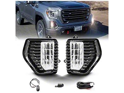 Nilight Fog Lights; Amber (99-02 Sierra 1500)