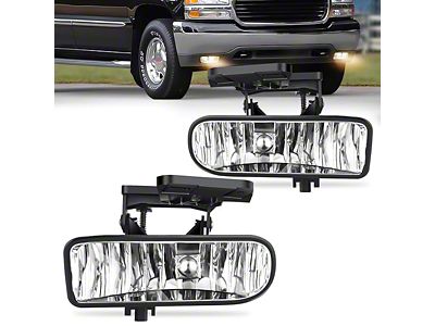 Nilight Fog Lights; Clear (99-02 Sierra 1500)