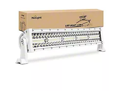 Nilight 22-Inch White LED Light Bar; Spot/Flood Combo Beam (Universal; Some Adaptation May Be Required)