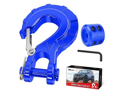 Nilight Forged Steel Winch Hook; Blue