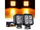 Nilight 3-Inch LED Lights; 90-Degree Flood Beam; Amber (Universal; Some Adaptation May Be Required)