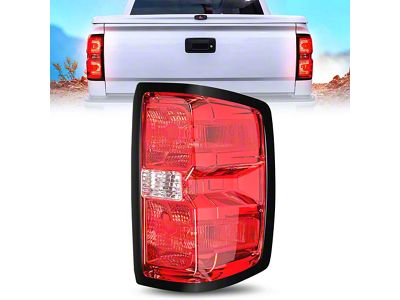 Nilight OE Style Tail Light; Chrome Housing; Smoked Lens; Passenger Side (15-19 Sierra 3500 HD DRW w/ Factory Halogen Tail Lights)