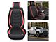 Nilight Waterproof Leather Front Seat Covers; Black and Red (07-24 Sierra 3500 HD)