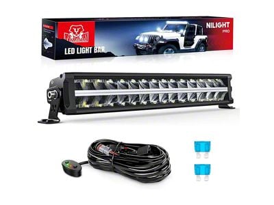 Nilight 19-Inch LED Light Bar with DRL; Anti-Glare Flood/Spot Combo (Universal; Some Adaptation May Be Required)
