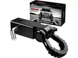2-Inch Shackle Hitch Receiver with 3/4-Inch D-Ring; Black (Universal; Some Adaptation May Be Required)
