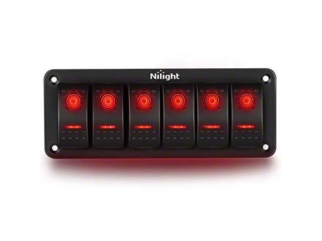 Nilight Silverado 1500 6-Gang Aluminum Rocker Switch Panel with Rocker ...