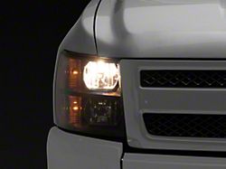 OE Style Headlights with Amber Corners; Black Housing; Clear Lens (07-13 Silverado 1500)