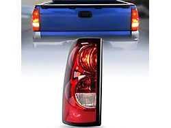 Nilight OE Style Tail Light; Chrome Housing; Smoked Lens; Driver Side (03-06 Silverado 1500 Fleetside)