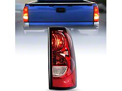 Nilight OE Style Tail Light; Chrome Housing; Smoked Lens; Passenger Side (03-06 Silverado 1500 Fleetside)