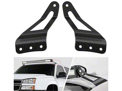 50-Inch Curved LED Light Bar Windshield Mounting Brackets (07-14 Silverado 2500 HD)