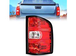 OE Style Tail Light; Chrome Housing; Red Lens; Passenger Side (07-14 Silverado 2500 HD)