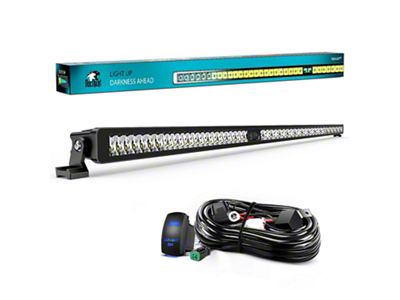 Nilight 52-Inch 5D Pro Night Vision Dual Row 49-LED Light Bar; Spot Beam (Universal; Some Adaptation May Be Required)