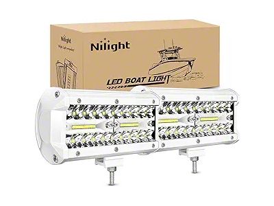 Nilight 6.50-Inch White LED Lights; Spot/Flood Combo Beam (Universal; Some Adaptation May Be Required)