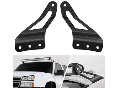 Nilight 50-Inch Curved LED Light Bar Windshield Mounting Brackets (07-14 Tahoe)