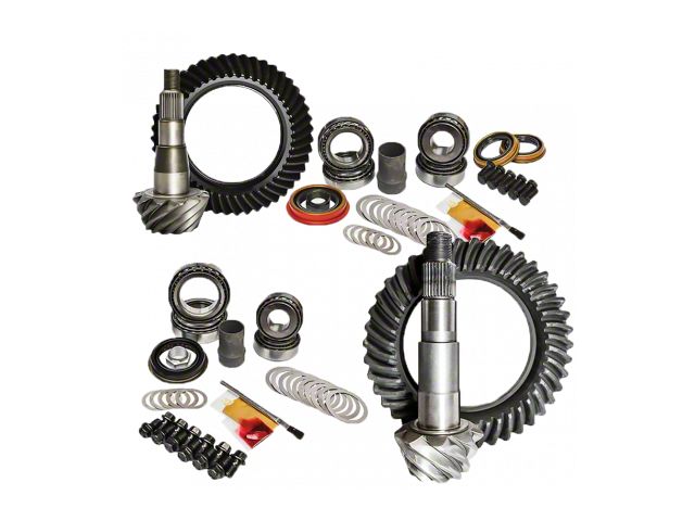 Nitro Gear & Axle 8.8-Inch Front and 9.75-Inch Rear Axle Ring and Pinion Gear Kit; 4.11 Gear Ratio (11-14 F-150)