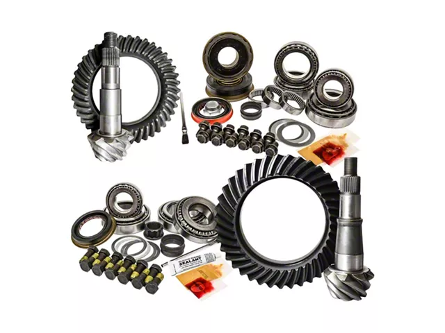 Nitro Gear & Axle AAM 9.25-Inch Front Axle/11.80-Inch Rear Axle Ring and Pinion Gear Kit; 4.11 Gear Ratio (13-24 RAM 2500 w/o AISIN Transmission)