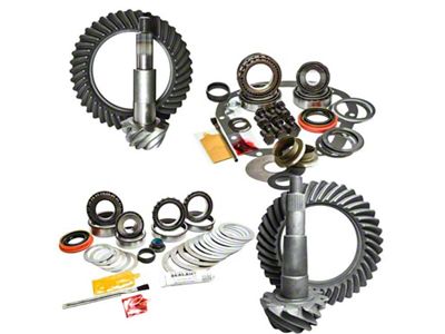 Nitro Gear & Axle GM 8.25-Inch Front/9.50-Inch Rear Axle Ring and Pinion Gear Kit; 4.30 Gear Ratio (14-24 6.2L Silverado 1500)