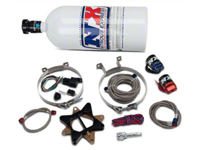 Nitrous Express 2-Valve Nitrous Plate System; 10 lb. Bottle (97-10 4.6L F-150)