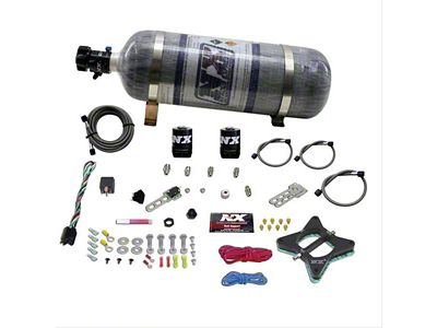 Nitrous Express 2-Valve Nitrous Plate System; 12 lb. Carbon Bottle (97-10 4.6L F-150)