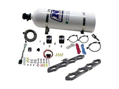 Nitrous Express Direct Port Nitrous Plate Wet System; 15 lb. Bottle (11-24 5.0L F-150 w/ 2018 Intake Manifold)