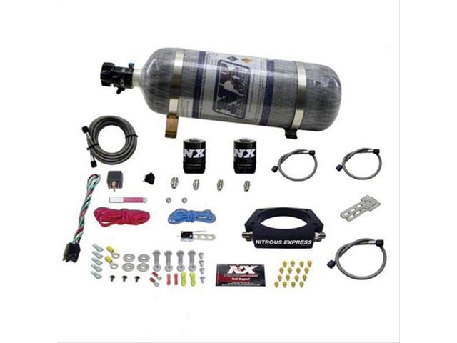 Nitrous Express LS 102mm Nitrous Plate System; 12 lb. Carbon Bottle (07-13 V8 Sierra 1500)