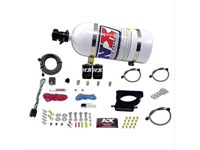 Nitrous Express LS 3-Bolt Nitrous Plate System; 10 lb. Bottle (99-06 4.8L, 5.3L, 6.0L Sierra 1500)