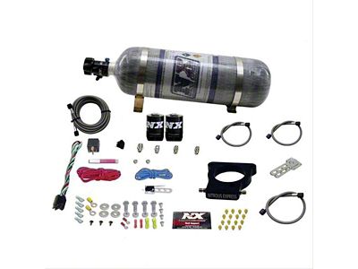 Nitrous Express LS 3-Bolt Nitrous Plate System; 12 lb. Carbon Bottle (99-06 4.8L, 5.3L, 6.0L Sierra 1500)